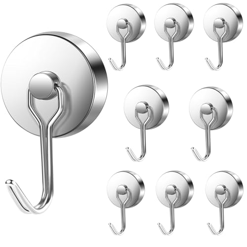 Magnetic Hooks Magnet Hook for Cruise Cabins Fridge 120LBS 8 Pack (50 Count)