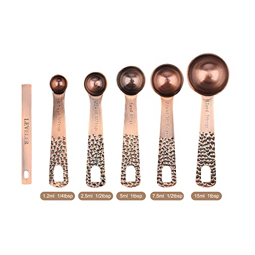 Copper Measuring Cups and Spoons Set 10