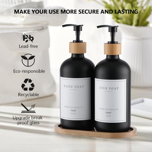 Black Glass Soap Dispenser