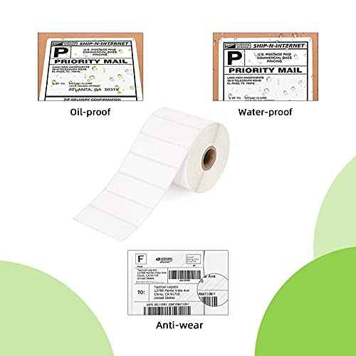 Compatible 3" x 1" Direct Thermal Labes Replacement for Barcodes Postage Address Shipping Compatible with Rollo & Zebra Desktop Printers Adhesive & Perforated (15600 Count)