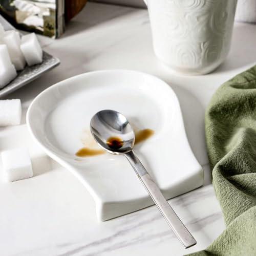 Spoon Rest 4.5 Inches Spoon Holder for Kitchen Counter Porcelain