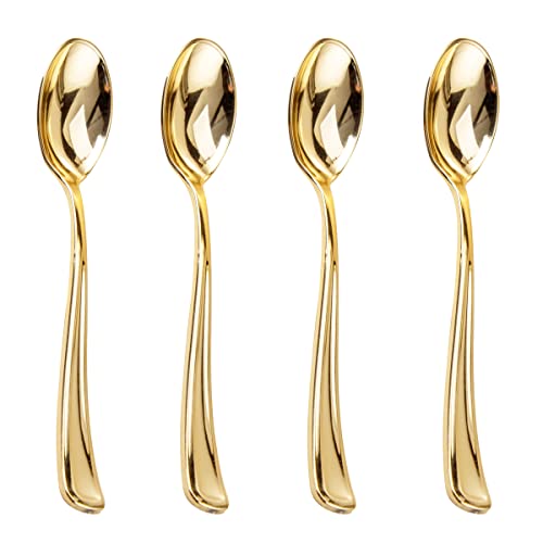 200 Pack Gold Plastic Spoons (200 Count)