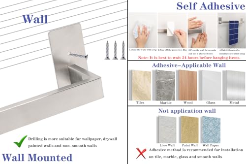 Bathroom Towel Bar Self Adhesive