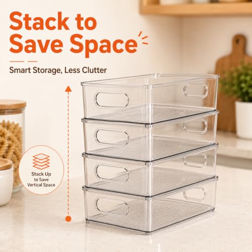4 Pack Fridge Organizer Bins (4 Count)
