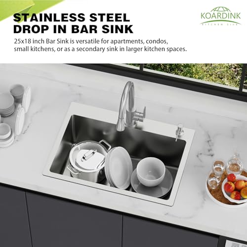 25x18In Drop In Kitchen And Bar Sink