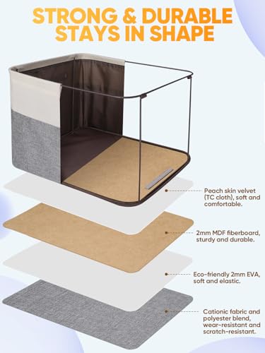 4 Pack Fabric Closet Storage Bins for Shelves (4 Count)