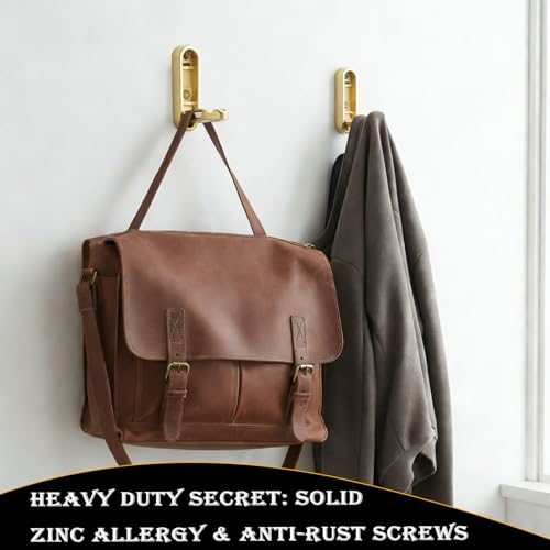 2 Pack Foldable Gold Wall Hooks