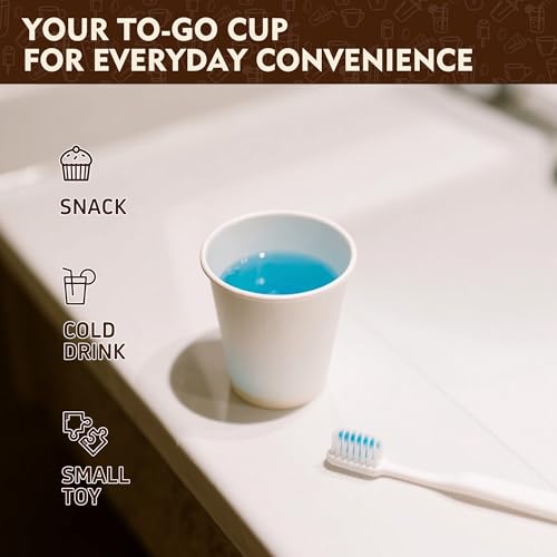 3 oz 100 Pack Small White Disposable Paper Cups (100 Count)