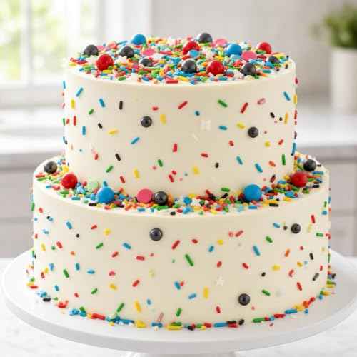 Blue & Red & Green & Yellow Sprinkles Mix Size Pearls Comic Book Themed Cake Decorations Cupcake Toppers Perfect for Wedding Party Valentine Christmas Supplies 4.58OZ (4.58 Ounce)