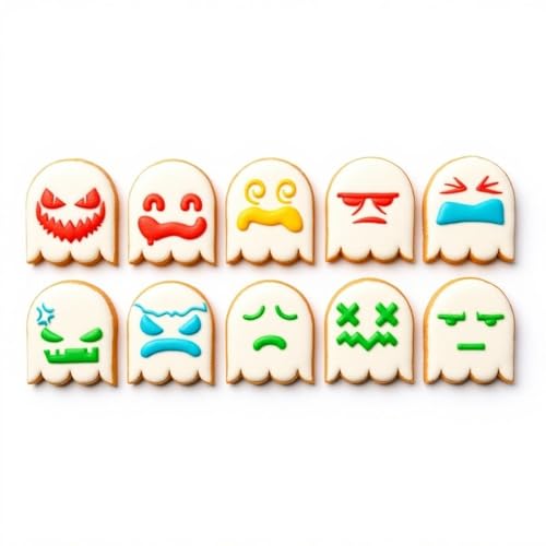 Halloween Ghost Face Cutter and Stencils Bundle (9 Count)