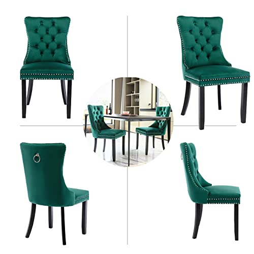 Green Velvet Dining Chairs Set of 6 (6 Count)