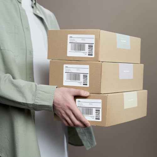 6 up 3-1/3“ x 4” Sticker Labels Shipping Address Labels for Laser & Inkjet Printers, 100 Sheets, Total 600 Labels (600 Count)