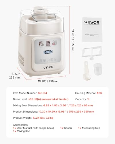 Upright Automatic Ice Cream Maker with Built