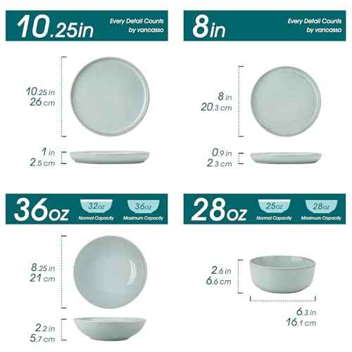 ANYA 24 Pieces Plates and Bowls Set