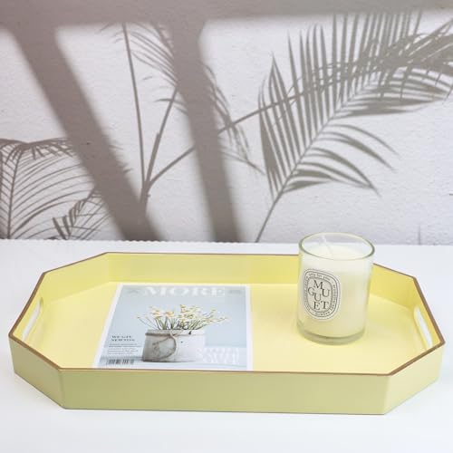 Yellow Plastic Serving Tray for Ottoman