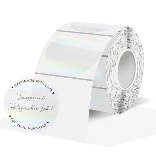 1.5" Round Transparent Thermal Label Stickers