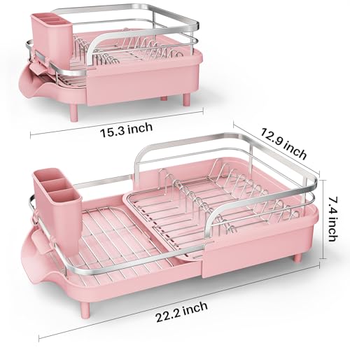 Expandable Dish Drying Rack for Small Kitchen Counter