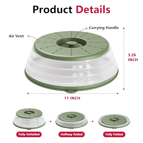 Microwave Splatter Cover Vented for Food with Hook Hole
