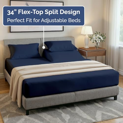 Flex Top Split Head King 4 Piece Sheet Set
