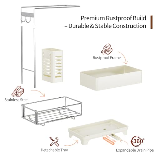 2 Tier Sponge Holder for Kitchen Sink Caddy Organizer