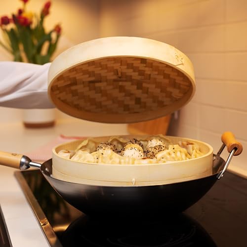 2 Tier Bamboo Steamer Baskets