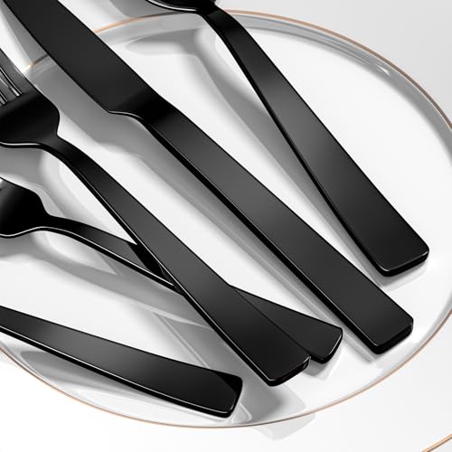 40 Pieces Black Silverware Set (8 Count)