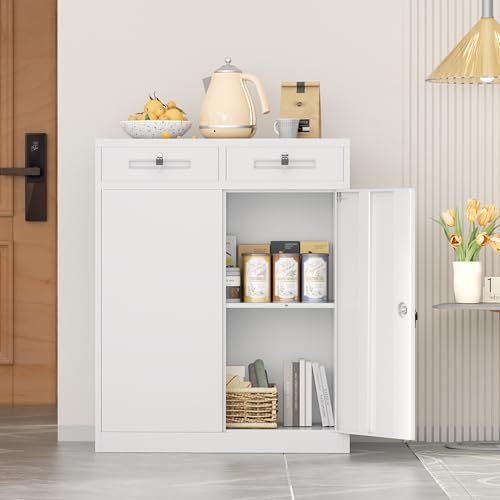 Metal Garage Storage Cabinet with Doors and Shelves
