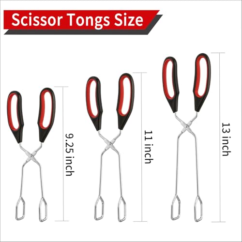 Stainless Steel Scissor Tongs 9.25 (3 Count)