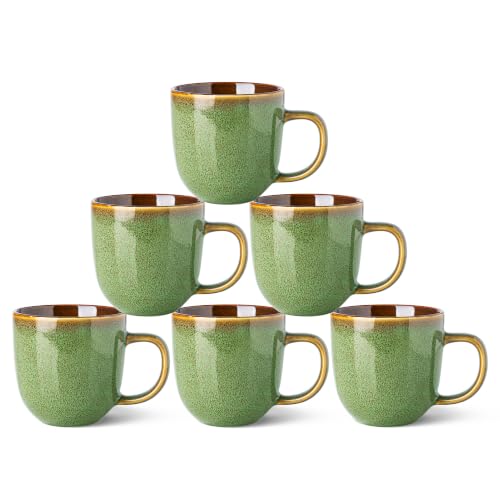 Ceramic Coffee Mugs Set of 6 (6 Count)