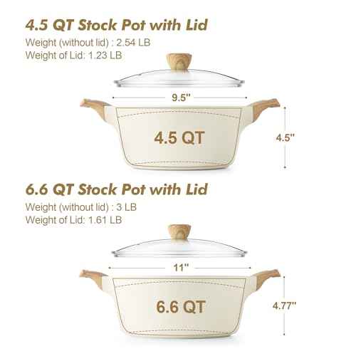 Ceramic Nonstick Stock Pot with Lid (2 Count)