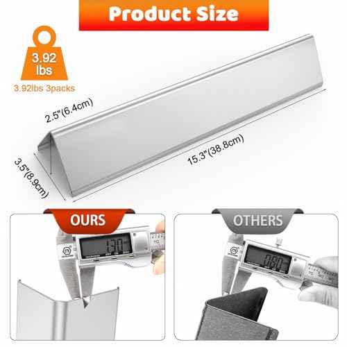 7635 15.3 Inch Flavorizer Bars for Weber Spirit I and II 200 Series Replacement Parts