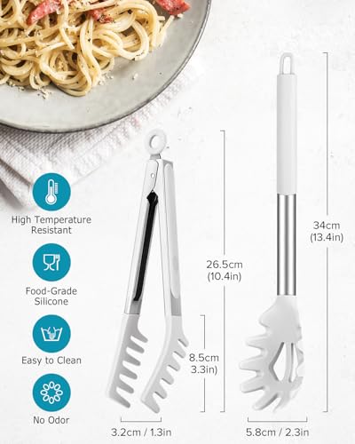 Silicone Spaghetti Spoon and Pasta Tong