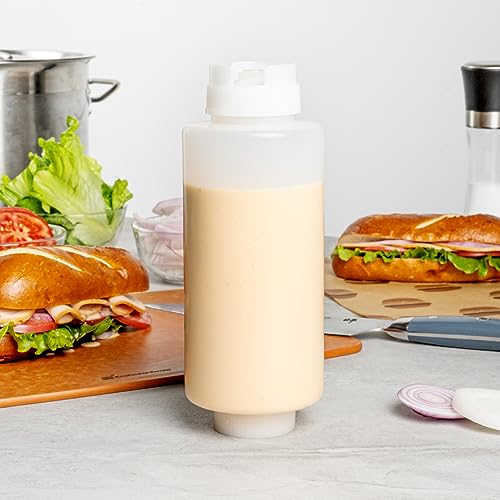 First In First Out 32 oz Clear Plastic Squeeze Bottle (6 Count)