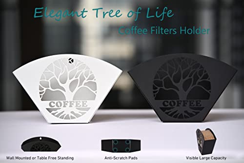 Stylish Coffee Filter Holder with Iron Fan Shape Evenly Spread out Filters