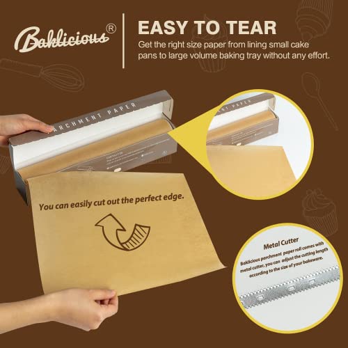 Unbleached Parchment Paper Roll for Baking (260 Sq Ft)