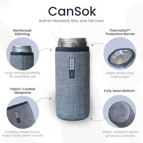 CanSok Sleeve for Beer & Soda Insulated Neoprene Cover