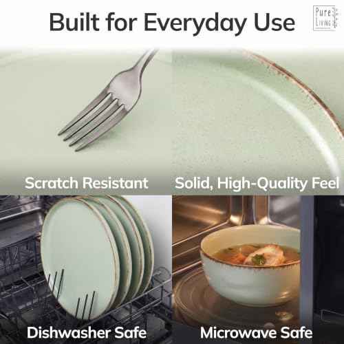 24 Piece Stoneware Dinnerware Set for 6 (24 Count)