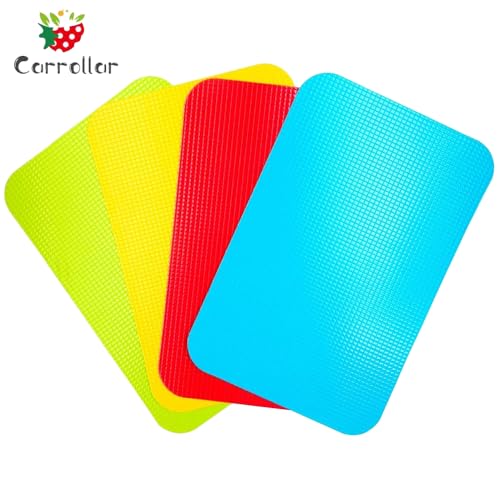 Small Flexible Plastic Cutting Board Mats (4 Count)