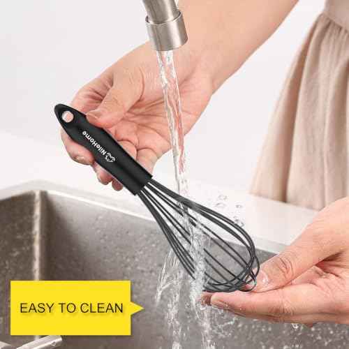 Silicone Whisk 10" Kitchen Whisk for Cooking
