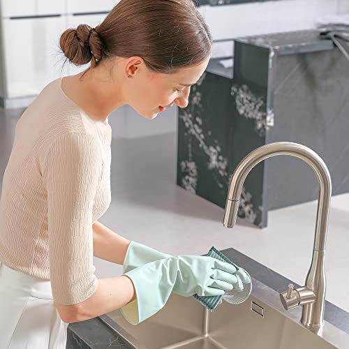 3 Pairs Colorful Household Rubber Gloves with Non (3 Count)