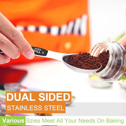 Stainless Steel Magnetic Measuring Spoons with Strong Magnets