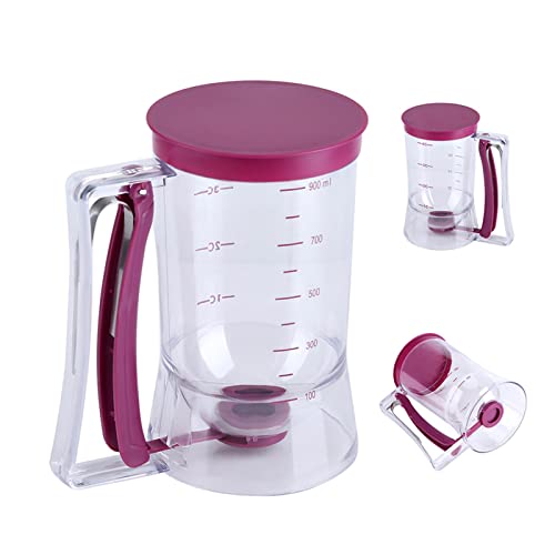 Pancake Batter Dispenser Measuring Cup 900mL Manual for Cupcakes Pancakes Waffles Easy Pour Baking Tool Kitchen Accessory