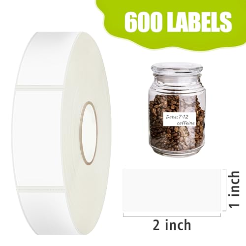 600 Blank Removable Freezer Labels with Perforation Line for Easy Distribution and Use. Waterproof and Oil (600 Count)