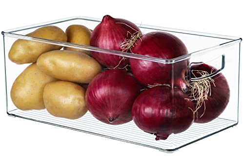 2 Pack Straight Sides Stackable Pantry Organizer Bins for Home Edit (2 Count)