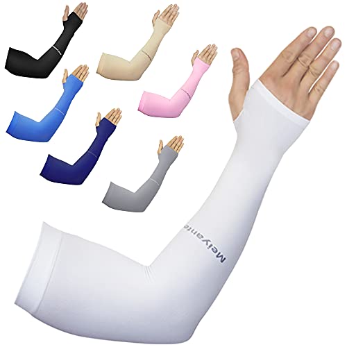 UV Sun Protection Arm Sleeves with Thumb Holes for Women