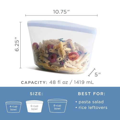 Premium Reusable Silicone Food Storage Bowl