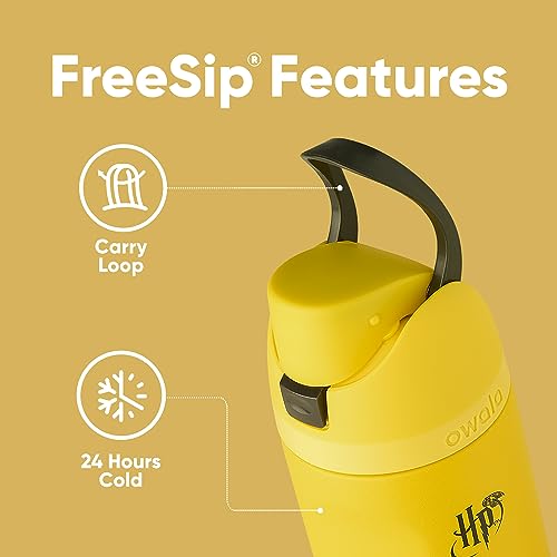 Harry Potter FreeSip Stainless Steel Water Bottle 24 oz Hufflepuff