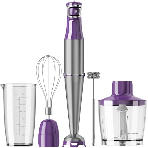Immersion Blender Handheld 5 in 1 Hand Blender Set 1100W Heavy Duty