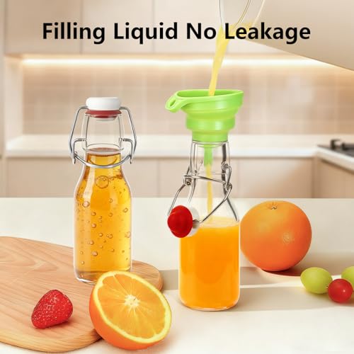 24pack 4oz Swing Top Glass Bottles with Airtight Lids for Vanilla (24 Count)