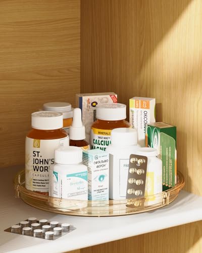 2 Pack Lazy Susan Organizer 9 inch Lazy Susan Turntable for Cabinet (2 Count)